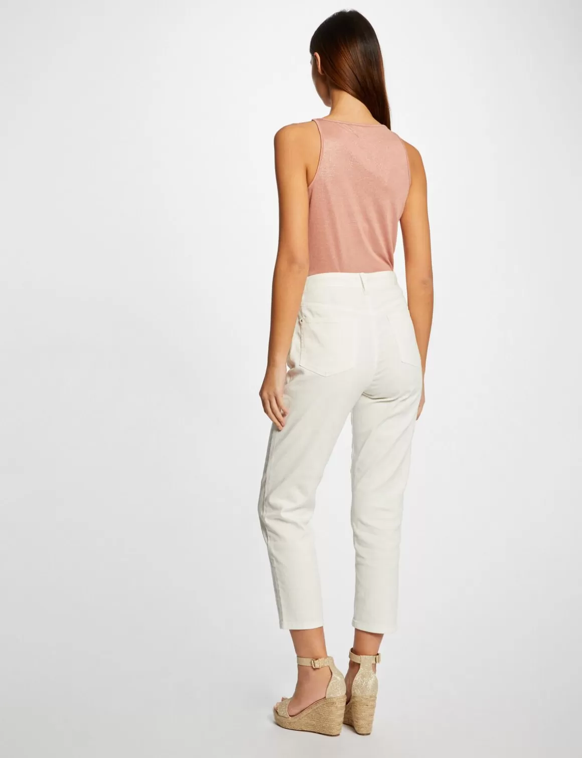Morgan Tops Et T-Shirts>Debardeur Bretelles Fines Avec Chaines Rose Moyen Femme | Rose_Moyen