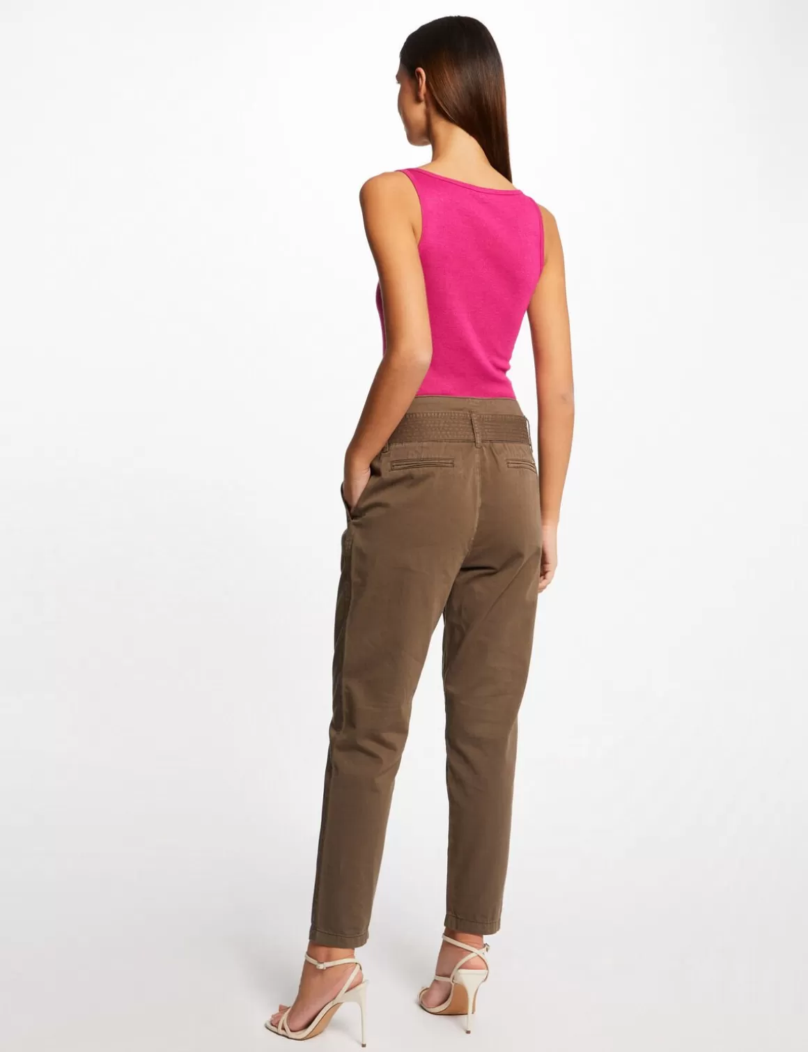 Morgan Tops Et T-Shirts>Debardeur Bretelles Larges Avec Chaines Rose Fonce Femme | Rose_Fonce