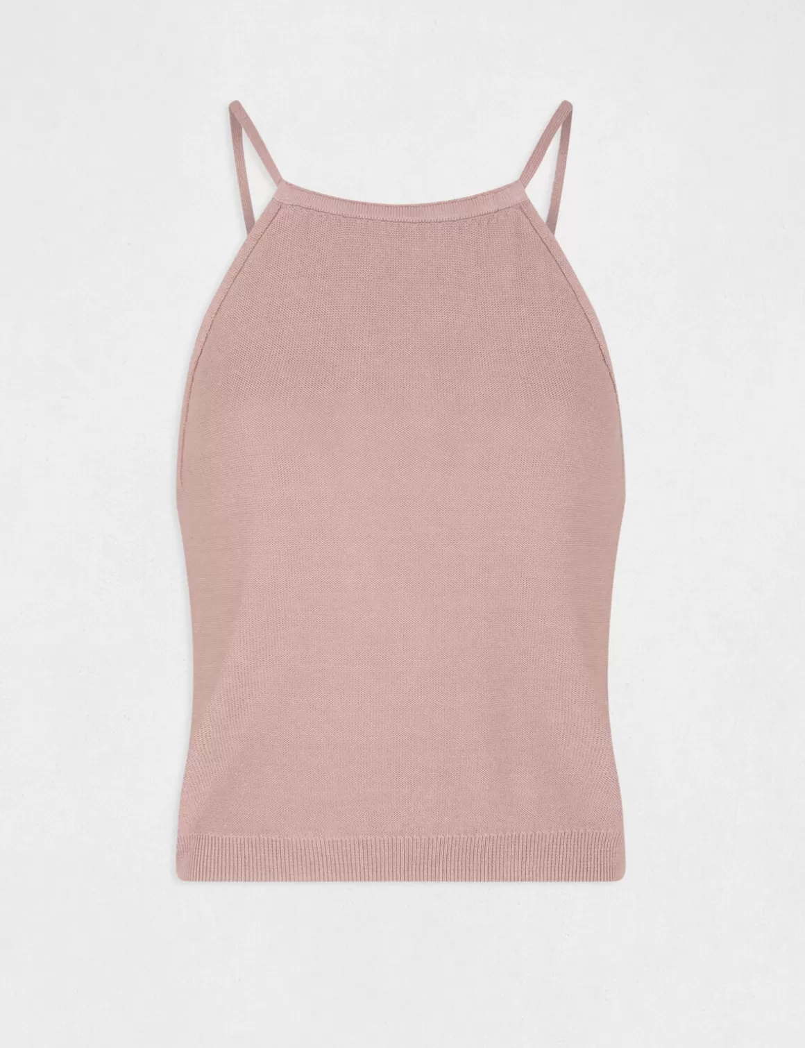 Morgan Tops Et T-Shirts>Debardeur Pull Avec Col Rond Vieux Rose Femme | Vieux_Rose