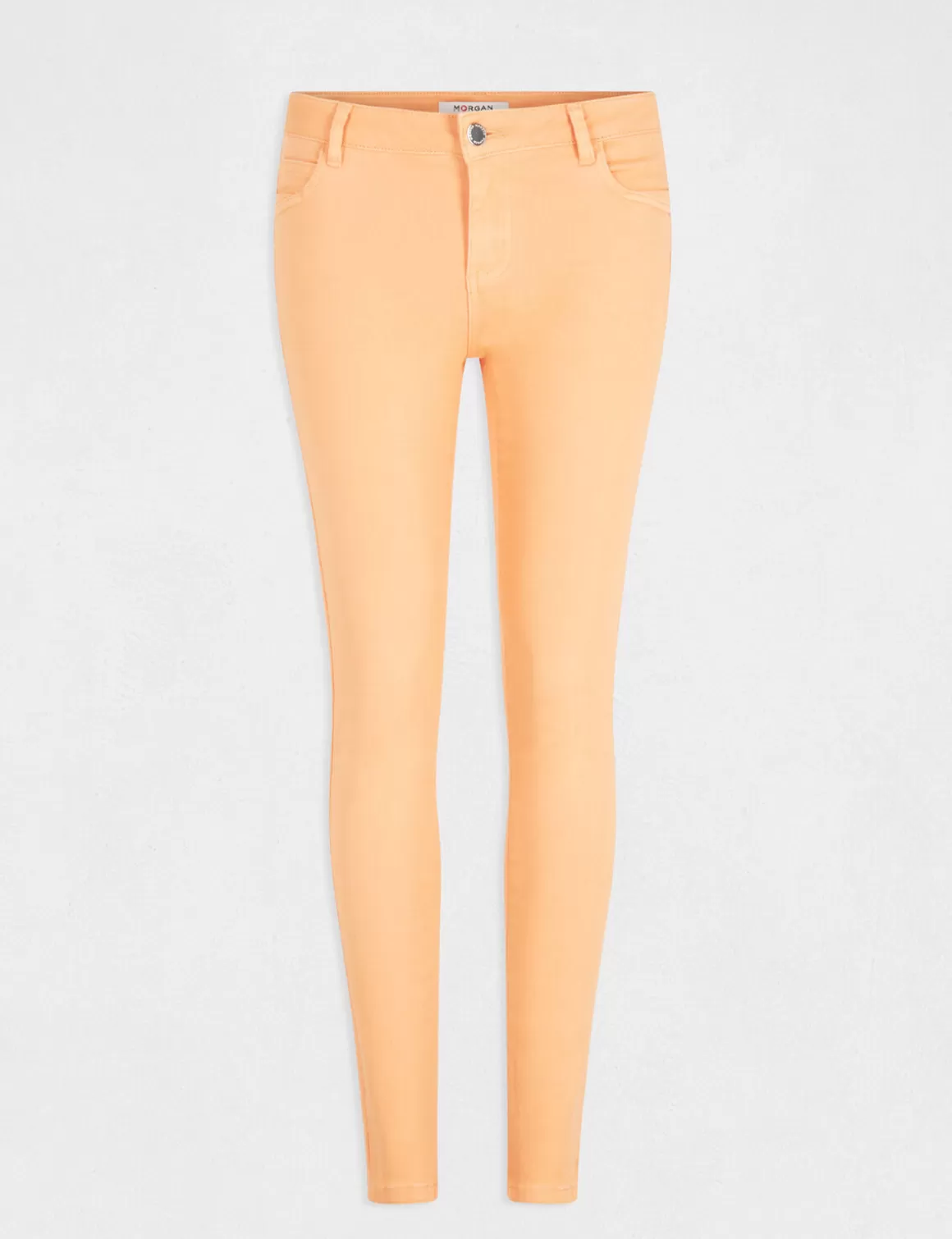 Morgan Jeans>Jeans Skinny Taille Basse Orange Clair Femme | Orange_Clair