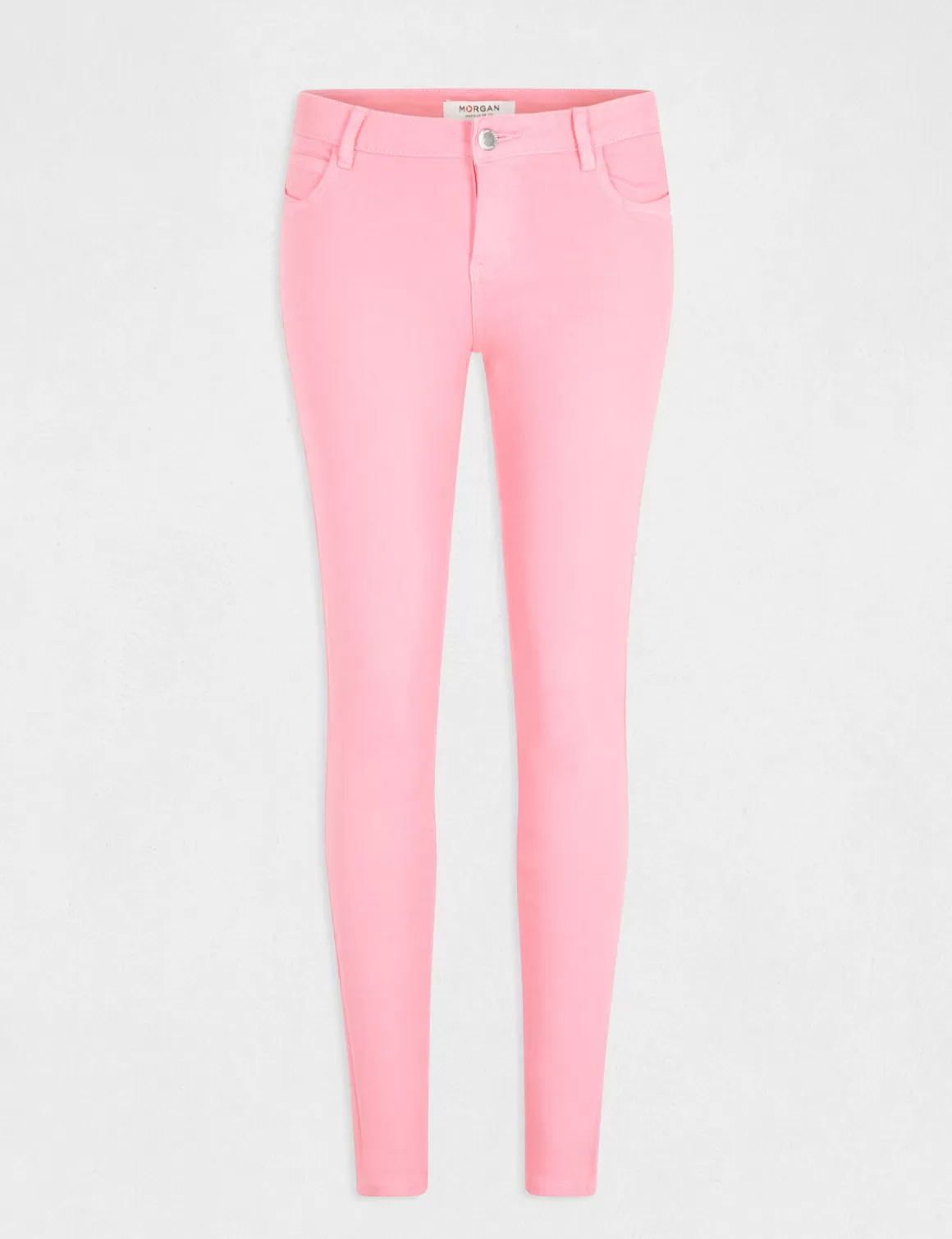 Morgan Jeans>Jeans Skinny Taille Basse Rose Moyen Femme | Rose_Moyen