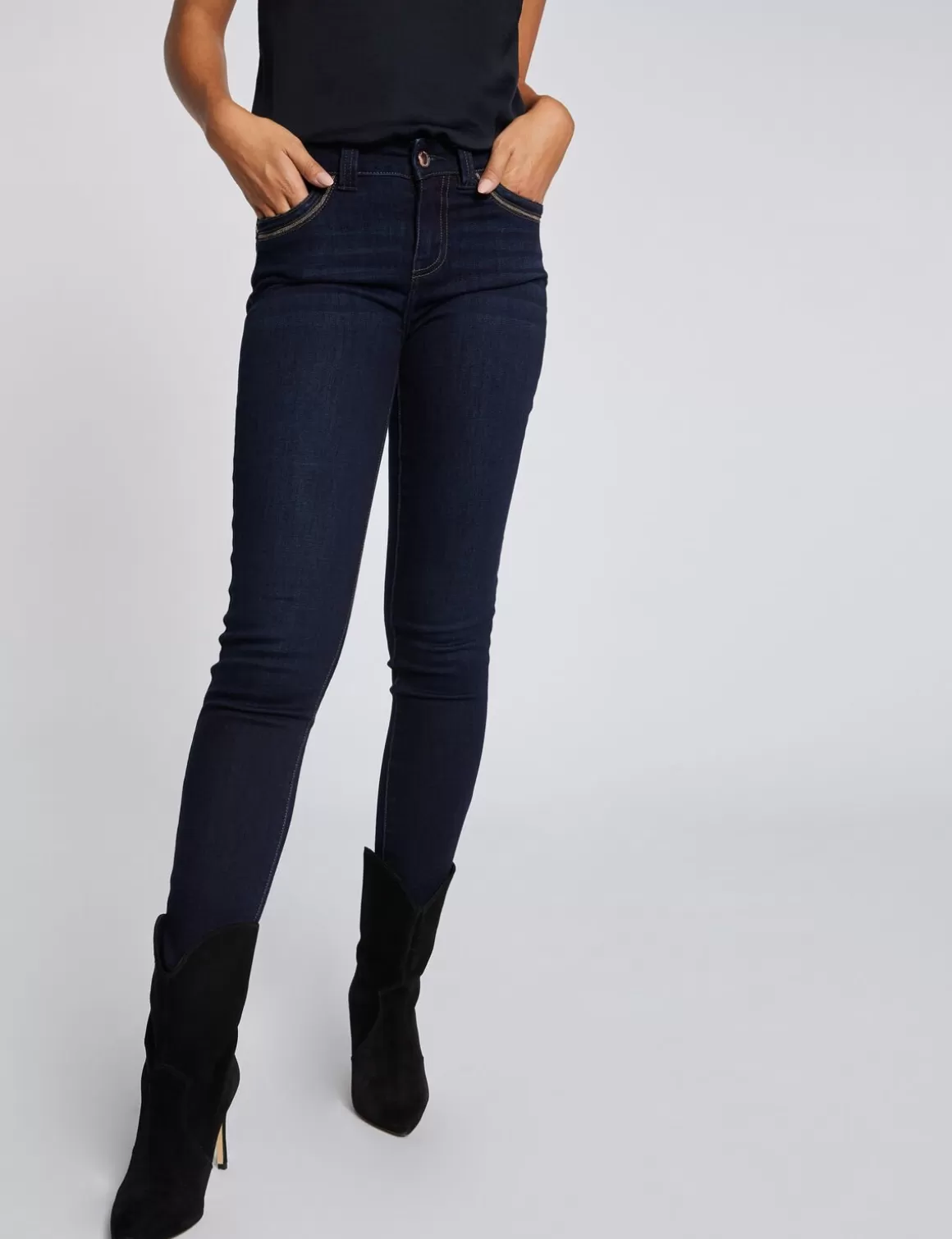 Morgan Jeans>Jeans Skinny Taille Standard Jean Stone Femme | Jean_Stone