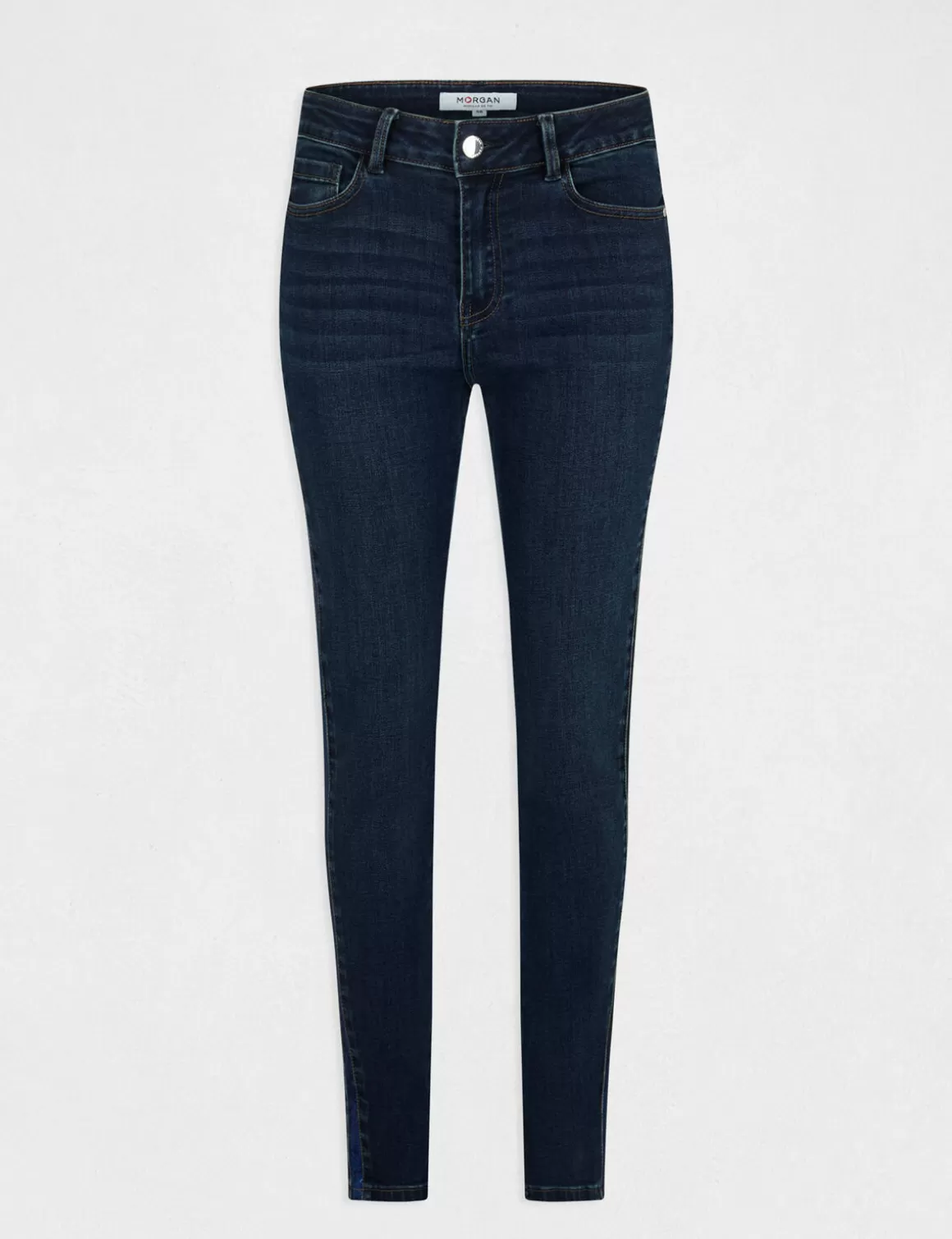 Morgan Pantalons>Jeans Slim Avec Bandes Sequins Jean Stone Femme | Jean_Stone
