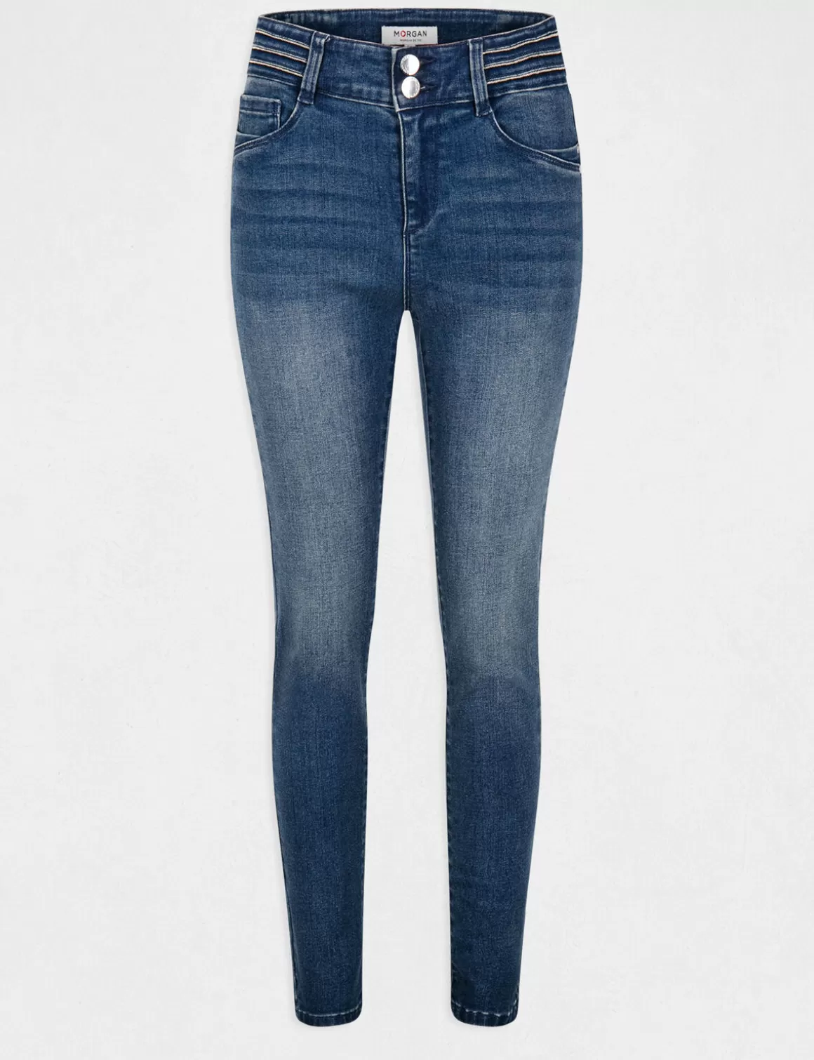 Morgan Jeans>Jeans Slim Avec Details Bijoux Jean Stone Femme | Jean_Stone