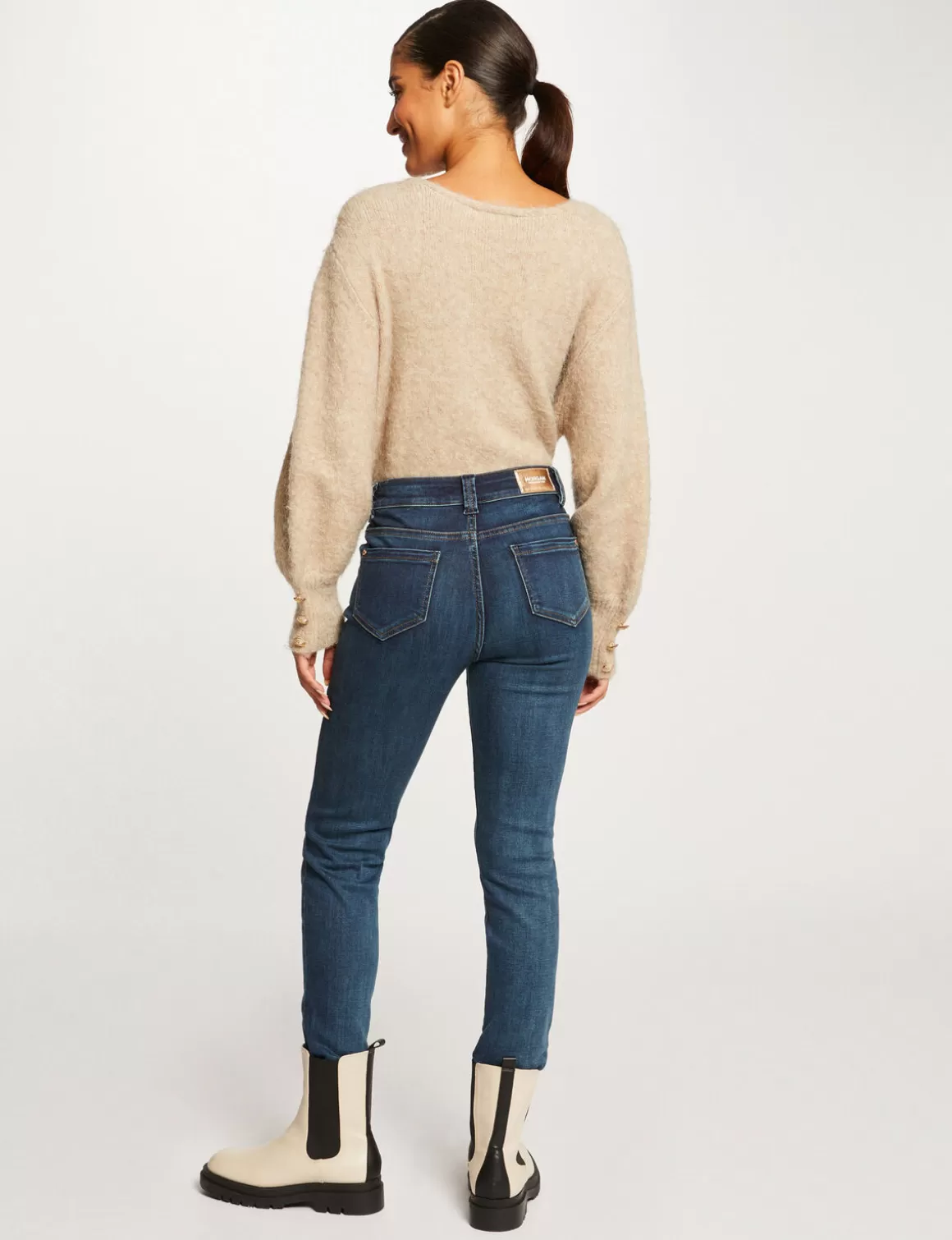 Morgan Jeans>Jeans Slim Taille Haute Jean Stone Femme | Jean_Stone