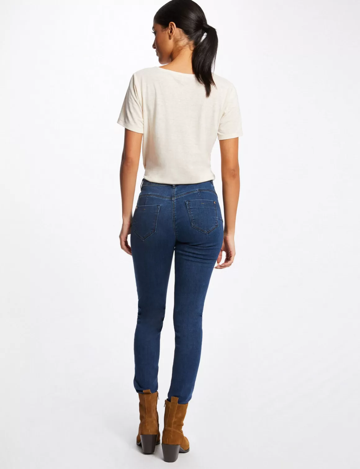 Morgan Jeans>Jeans Slim Taille Standard Jean Stone Femme | Jean_Stone