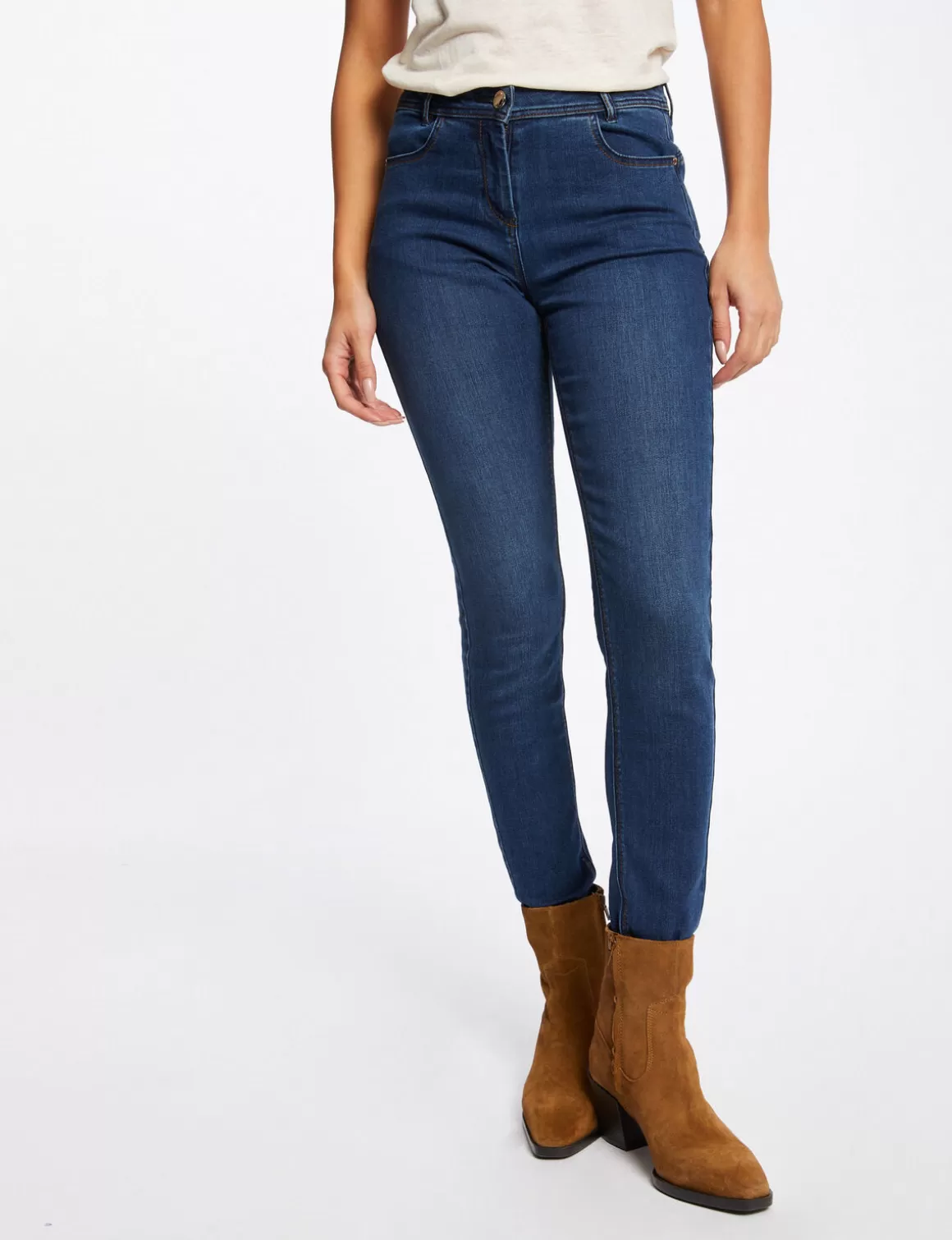 Morgan Jeans>Jeans Slim Taille Standard Jean Stone Femme | Jean_Stone