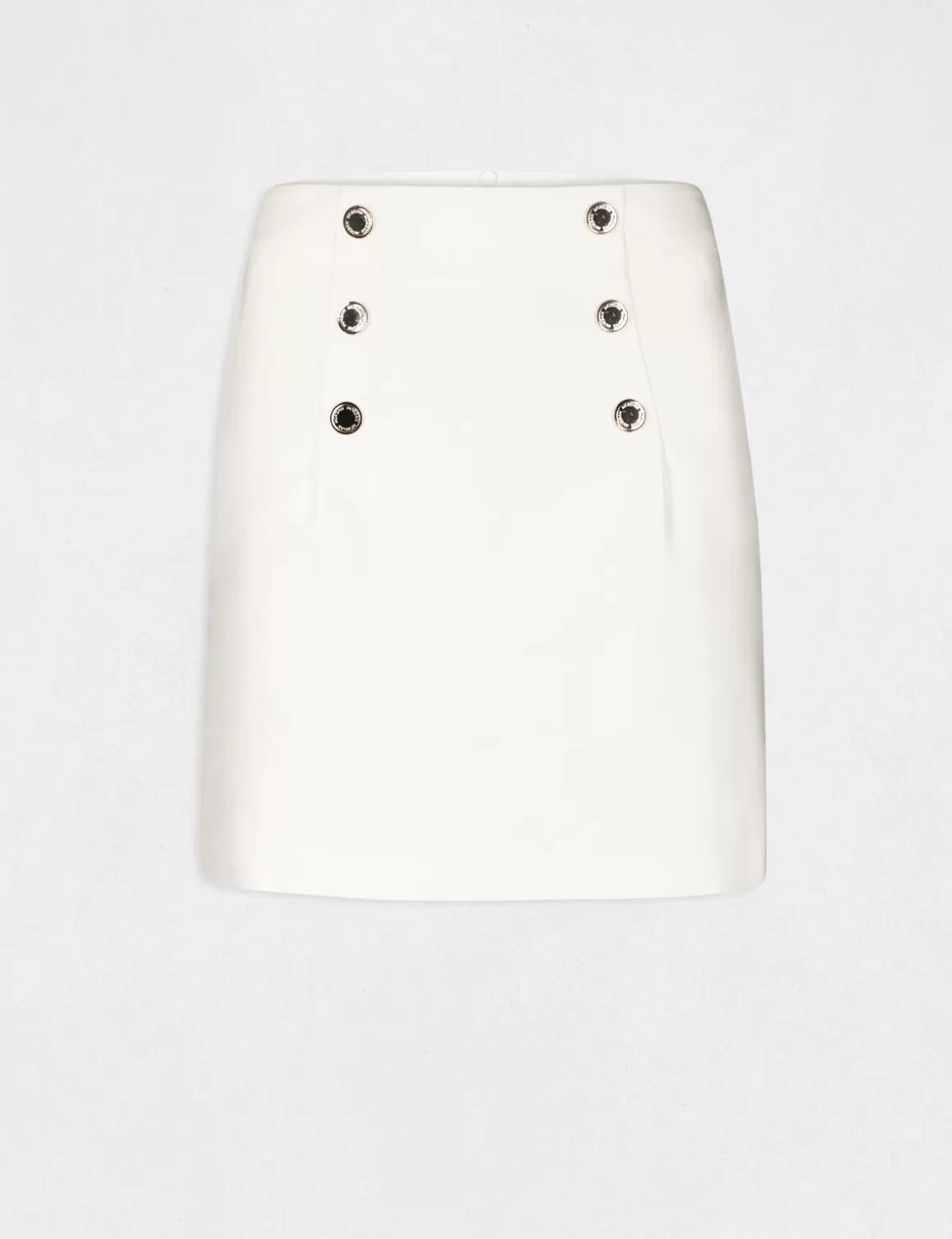 Morgan Jupes>Jupe Droite Taille Haute Avec Boutons Femme | Ecru