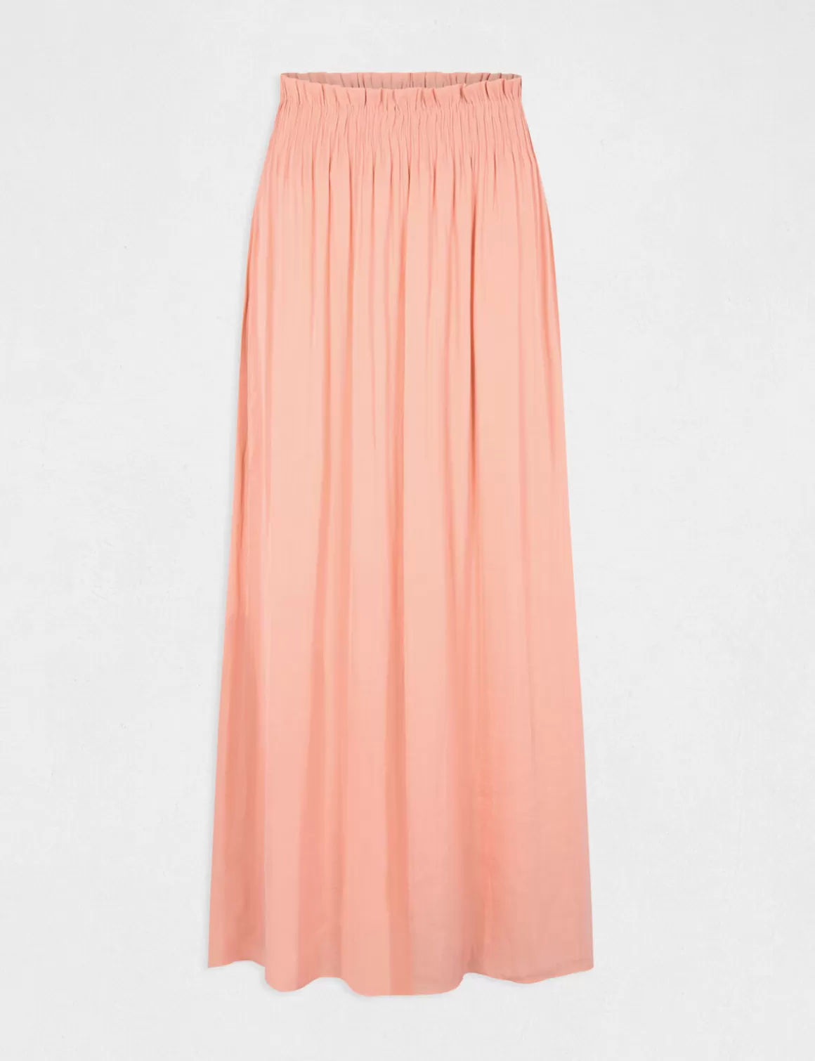 Morgan Jupes>Jupe Longue Fluide Taille Elastiquee Rose Moyen Femme | Rose_Moyen