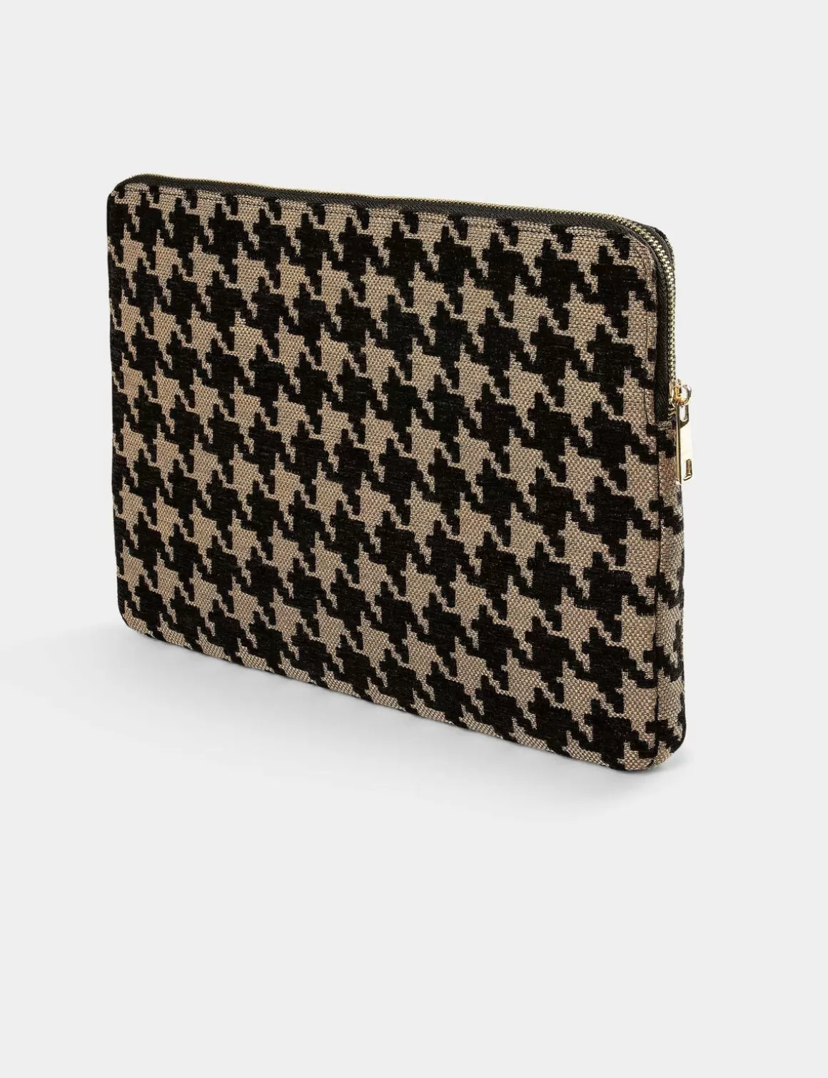 Morgan Maroquinerie>Pochette Ordinateur Imprime Pied De Coq Femme | Marron