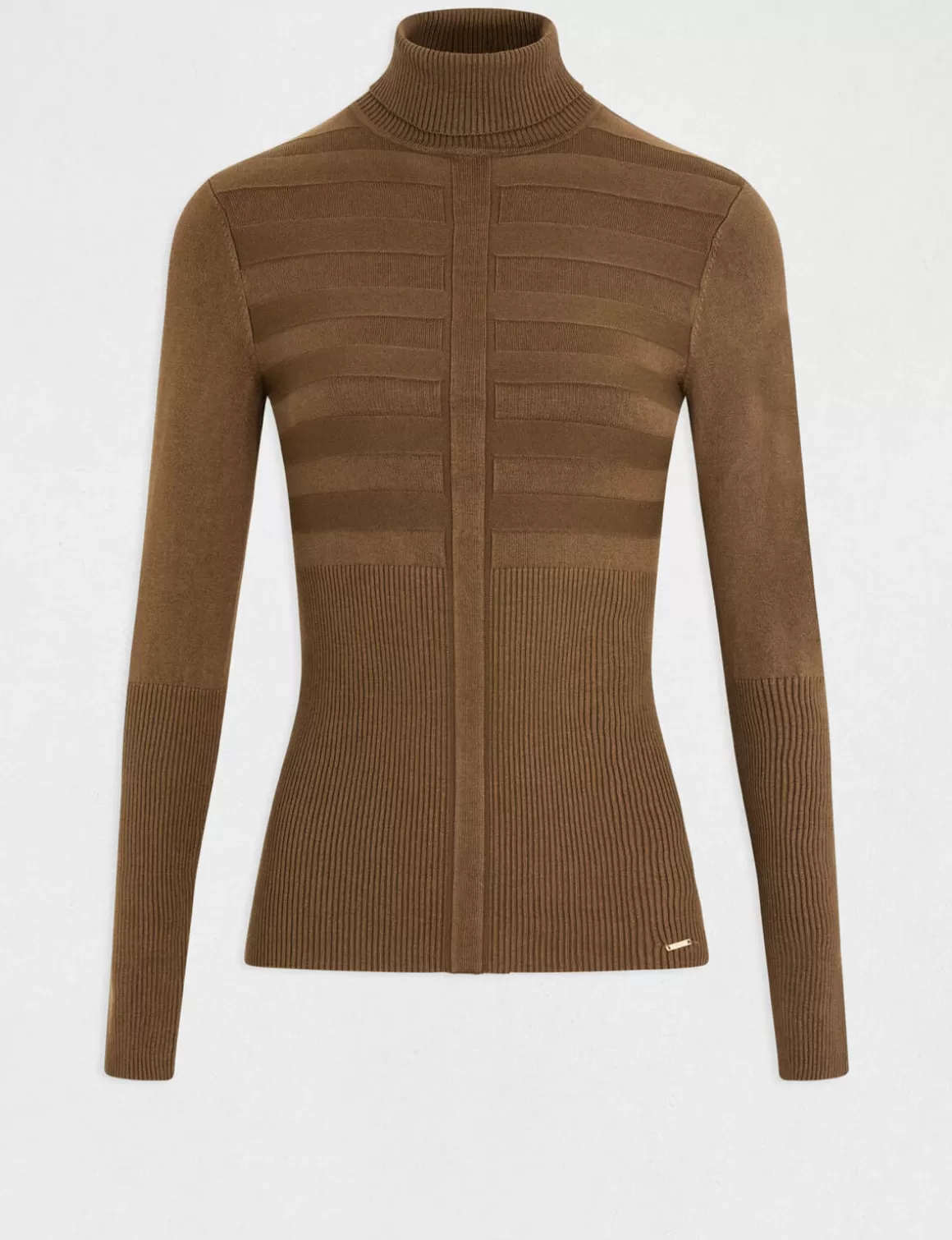 Morgan Pulls>Pull Manches Longues Col Roule Vert Fonce Femme | Vert_Fonce
