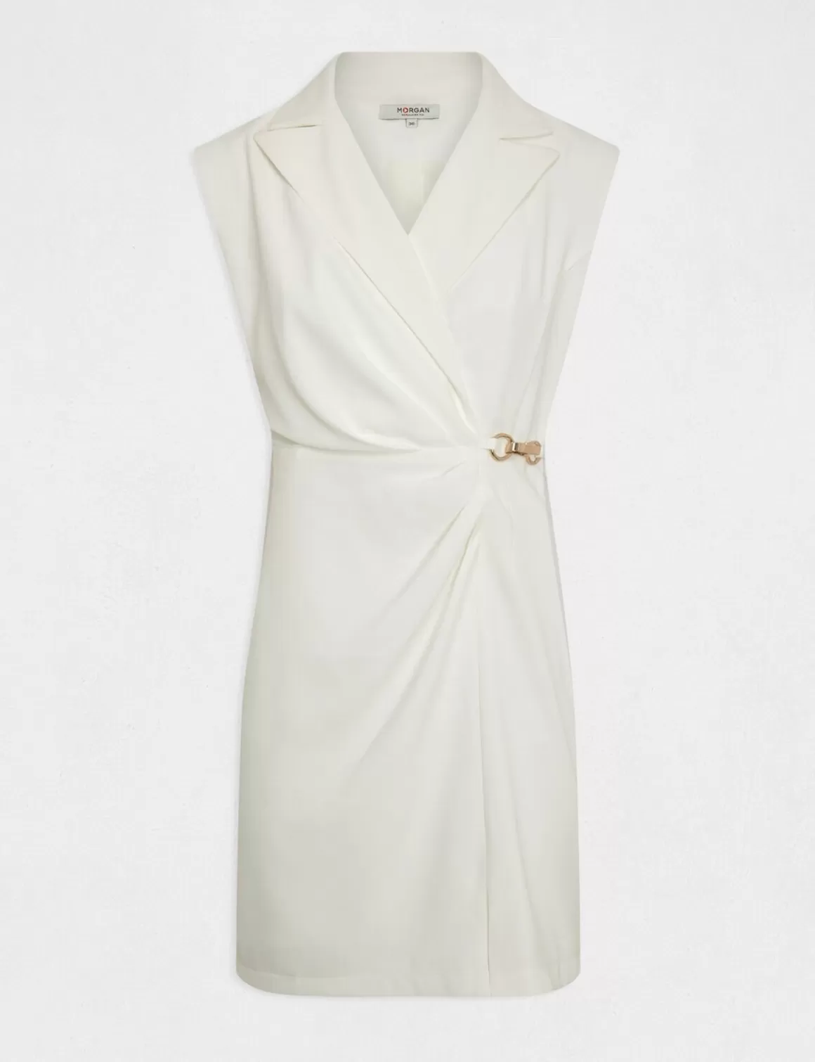 Morgan Robes>Robe Effet Portefeuille A Ornement Femme | Ecru