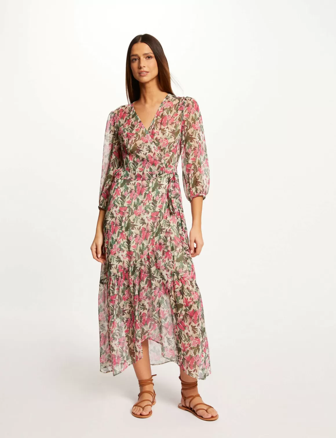 Morgan Robes>Robe Midi Portefeuille Imprime Floral Femme | Multico