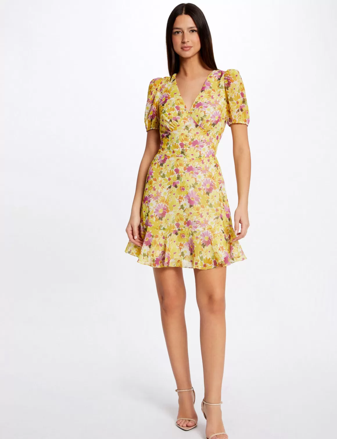 Morgan Robes>Robe Trapeze A Volants Imprime Floral Femme | Multico