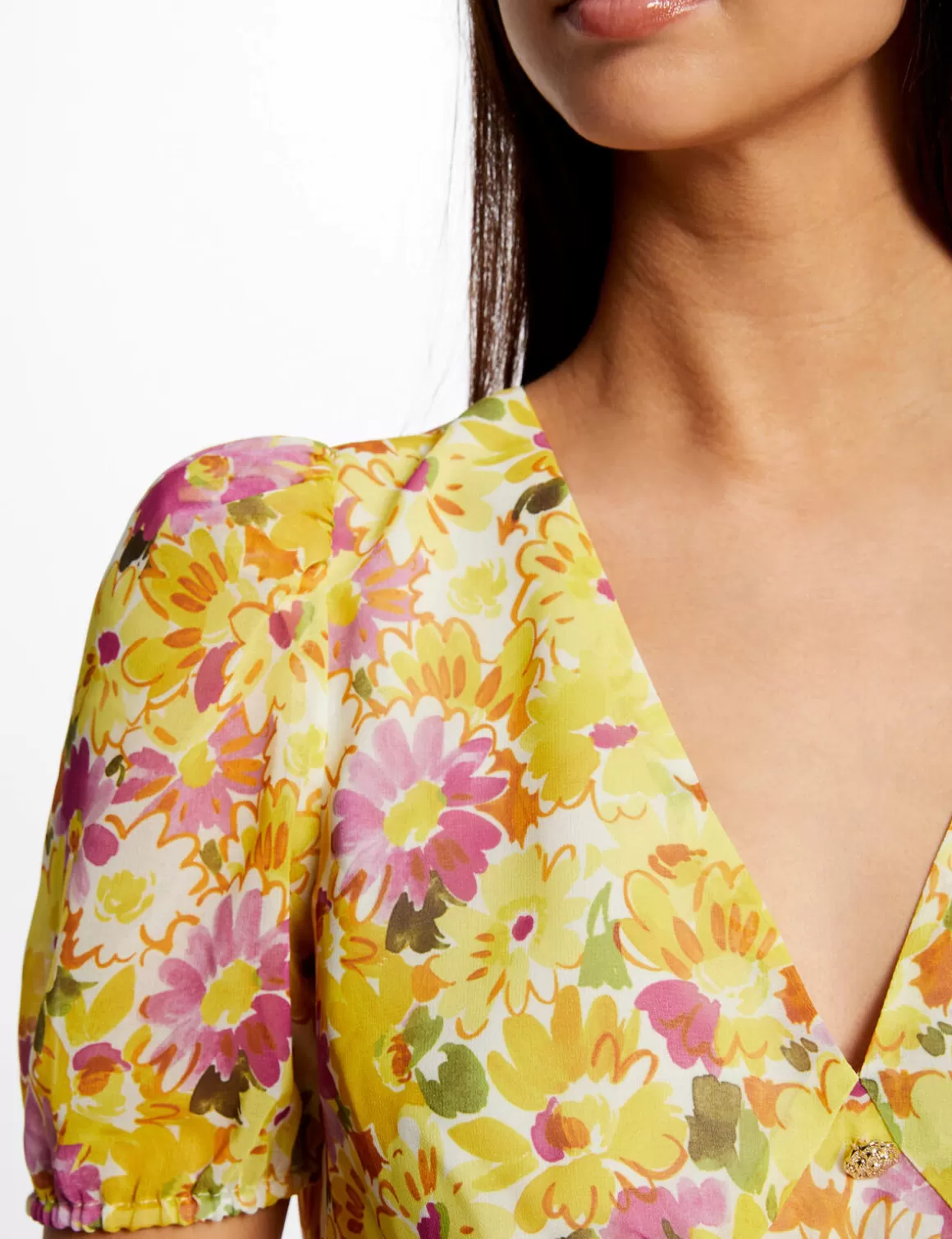 Morgan Robes>Robe Trapeze A Volants Imprime Floral Femme | Multico