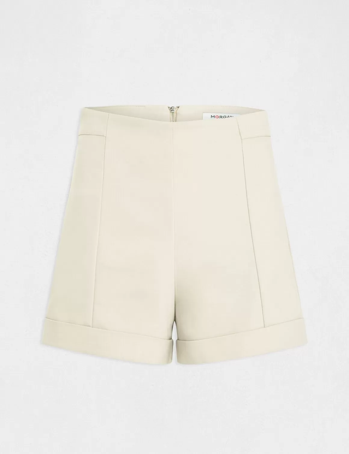 Morgan Ensembles Et Tailleurs>Short City Droit Taille Haute Femme | Beige