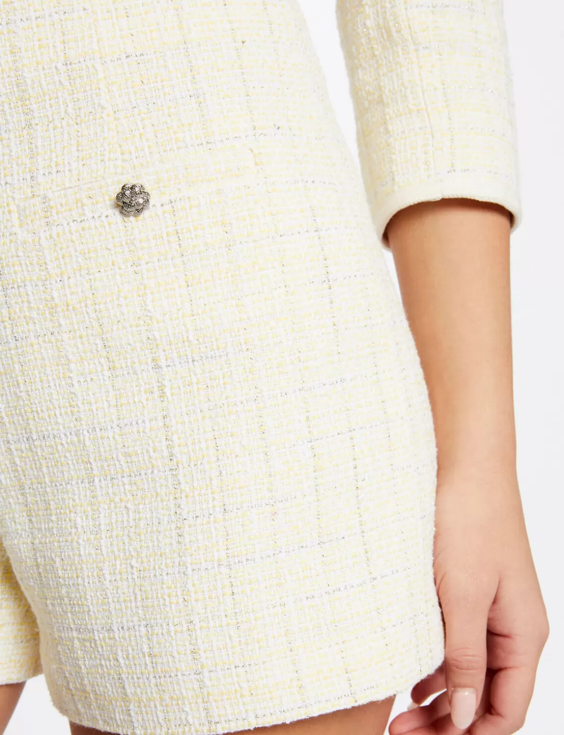 Morgan Ensembles Et Tailleurs>Short Droit Taille Haute Femme | Jaune