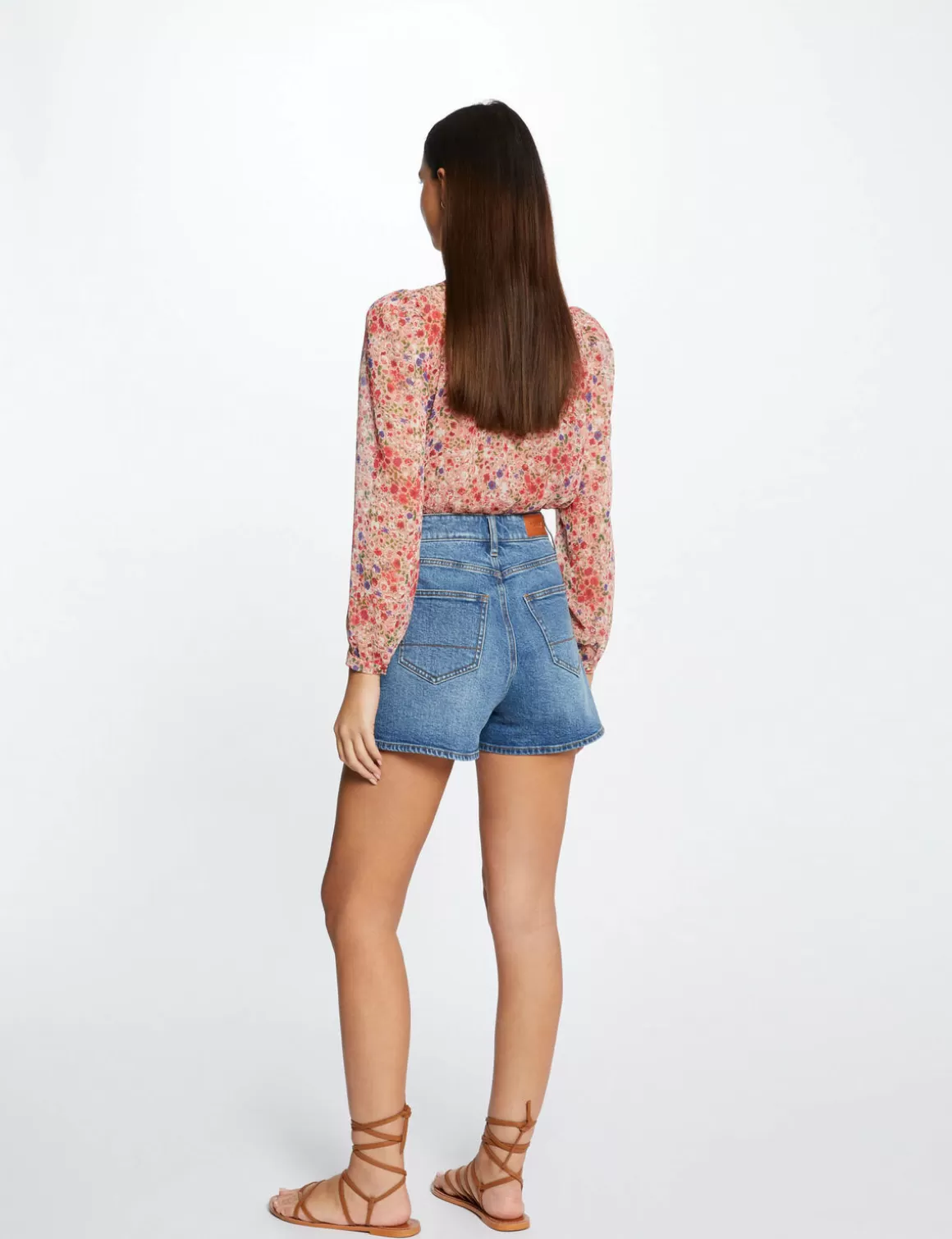 Morgan Shorts>Short Mom Taille Haute En Jean Jean Stone Femme | Jean_Stone