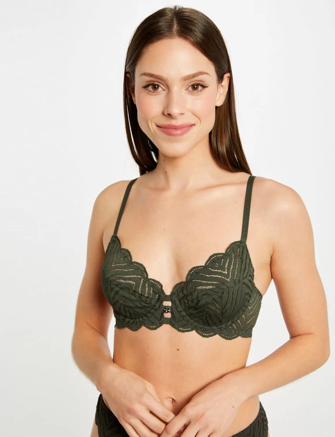 Morgan Lingerie>Soutien-Gorge Armatures Corbeille Vert Kaki Femme | Vert_Kaki