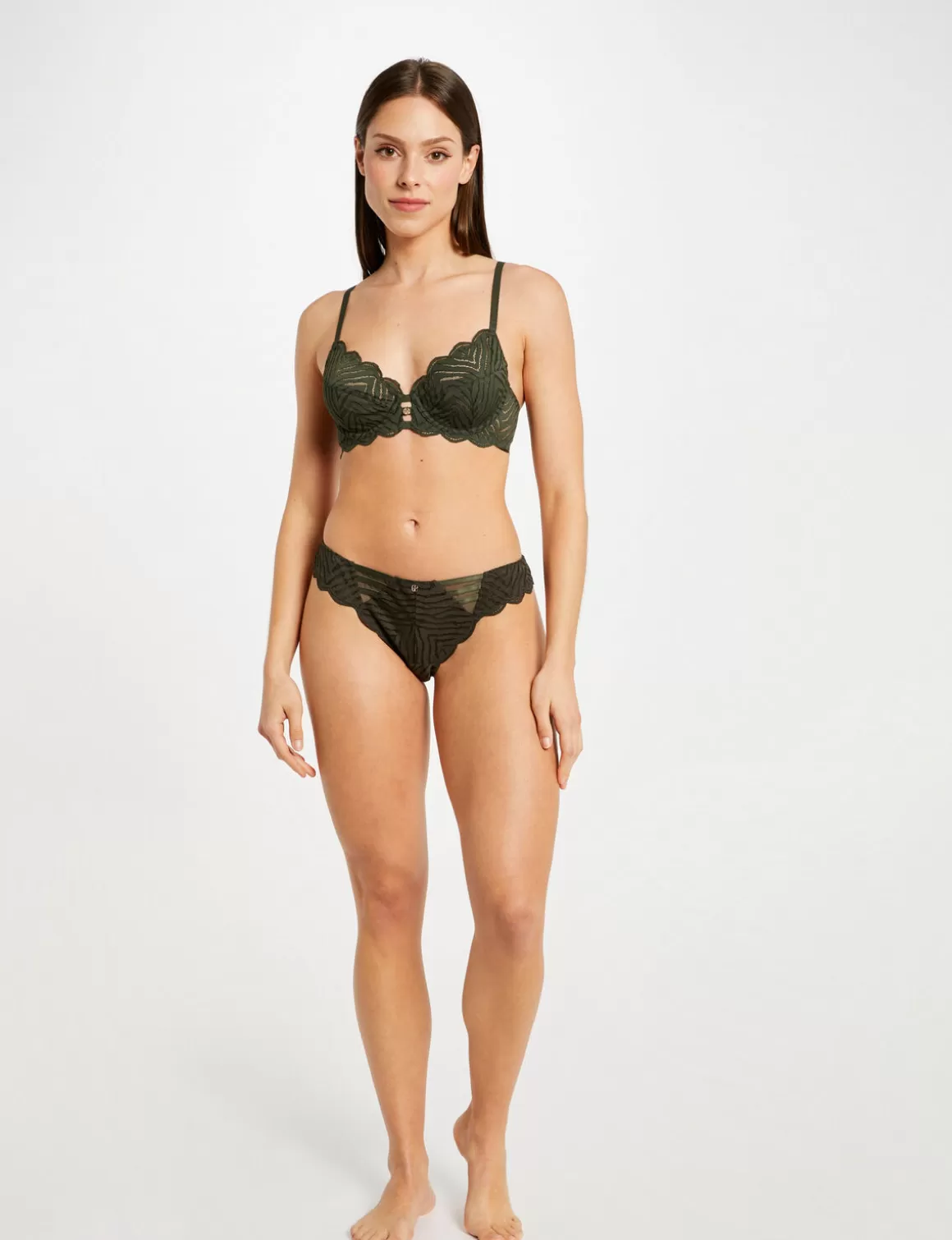 Morgan Lingerie>Soutien-Gorge Armatures Corbeille Vert Kaki Femme | Vert_Kaki