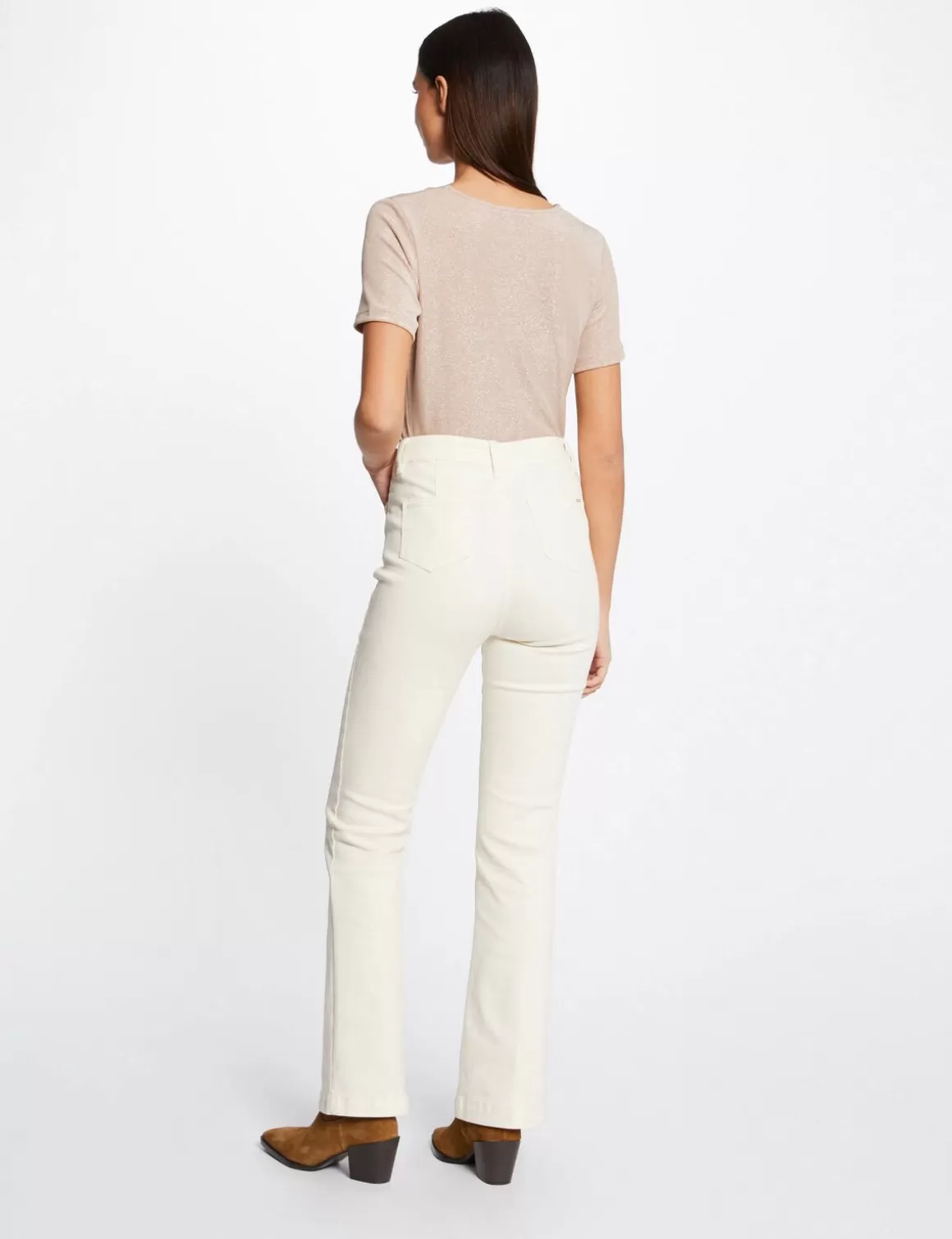 Morgan Tops Et T-Shirts>T-Shirt Manches Courtes Avec Col En V Femme | Rose
