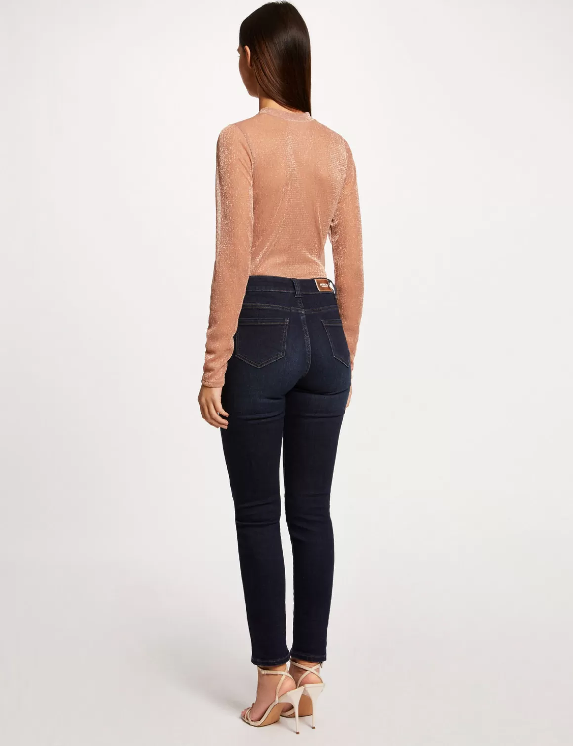 Morgan Tops Et T-Shirts>T-Shirt Manches Longues A Fronces Vieux Rose Femme | Vieux_Rose