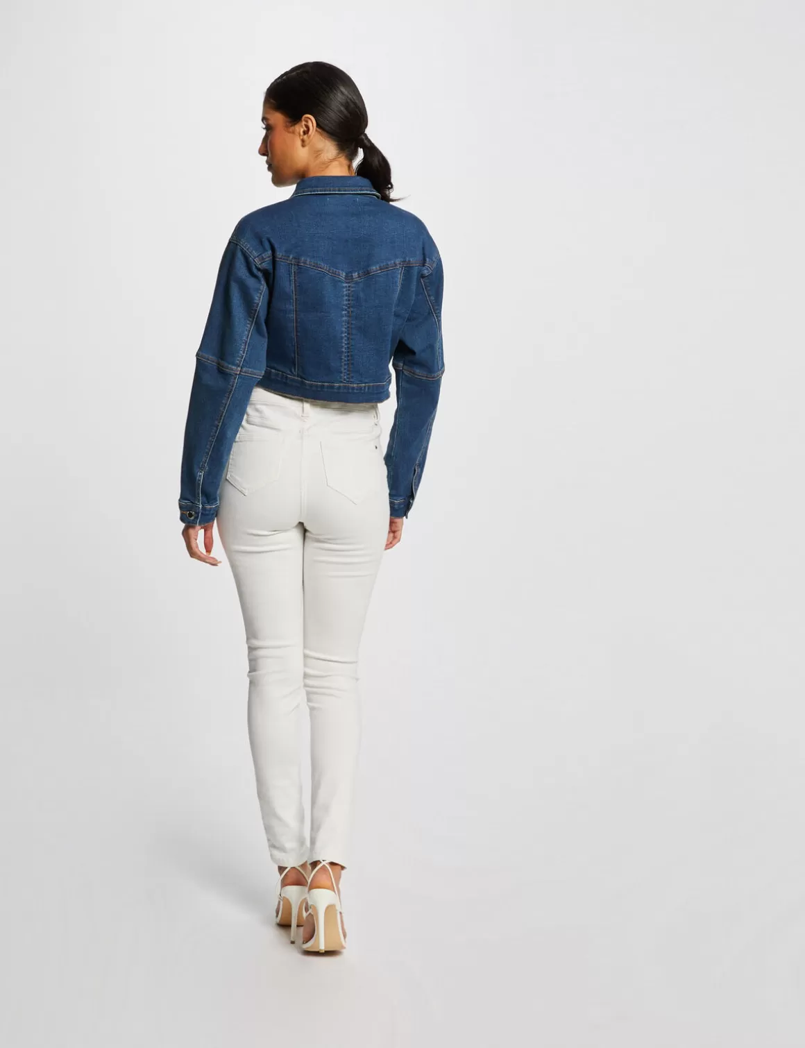 Morgan Vestes Et Blousons>Veste Droite Boutonnee En Jean Jean Stone Femme | Jean_Stone