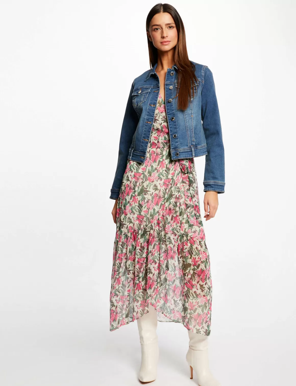 Morgan Vestes Et Blousons>Veste Droite Boutonnee En Jean Jean Stone Femme | Jean_Stone