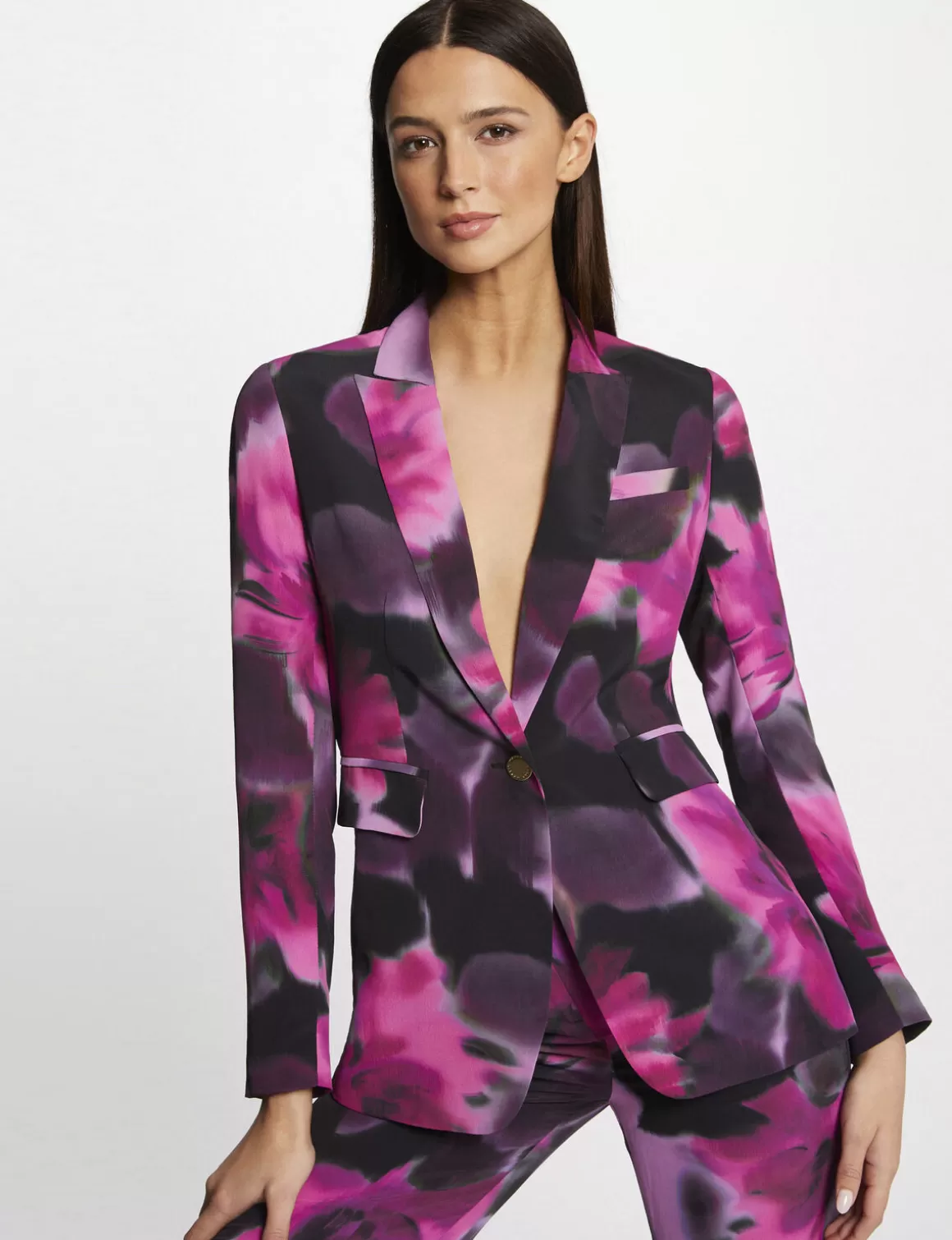 Morgan Vestes Et Blousons>Veste Tailleur Droite Imprime Floral Femme | Multico