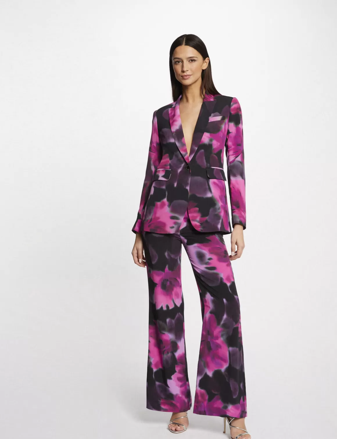 Morgan Vestes Et Blousons>Veste Tailleur Droite Imprime Floral Femme | Multico